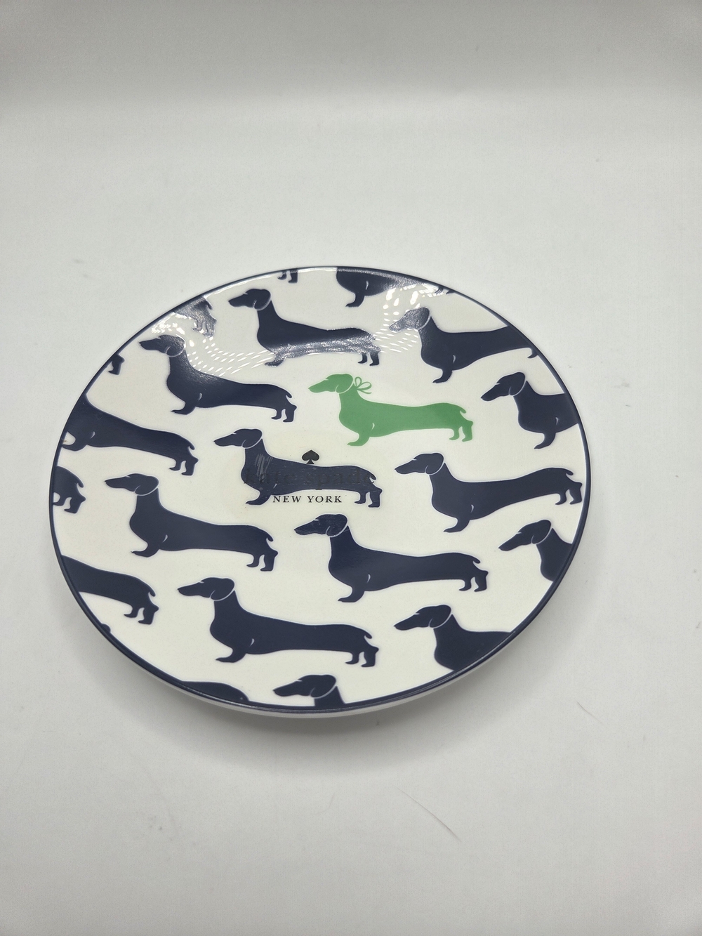 NWT Kate Spade Wickford By Lenox Daschund Tidbit Plate